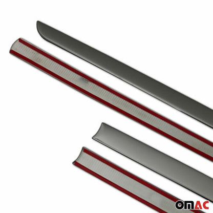 OMAC Universal Dark Chrome Side Door Streamer Body Molding Trim S.Steel 4 Pcs. 9696131B