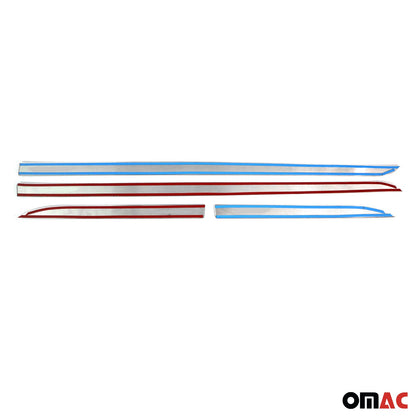 OMAC Side Door Molding Trim for Toyota Corolla 2020-2024 Sedan Steel Silver 4x 7047131