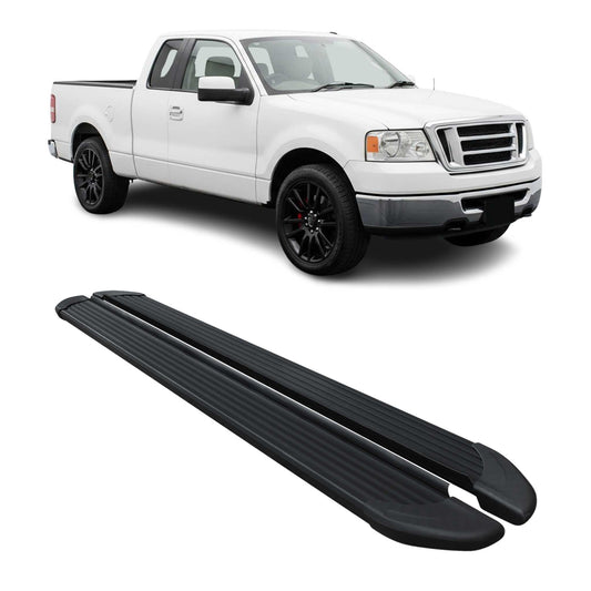 2004-2014 Ford F-150 Super Cab Nerf Bar Side Step Running Boards Alu 2x