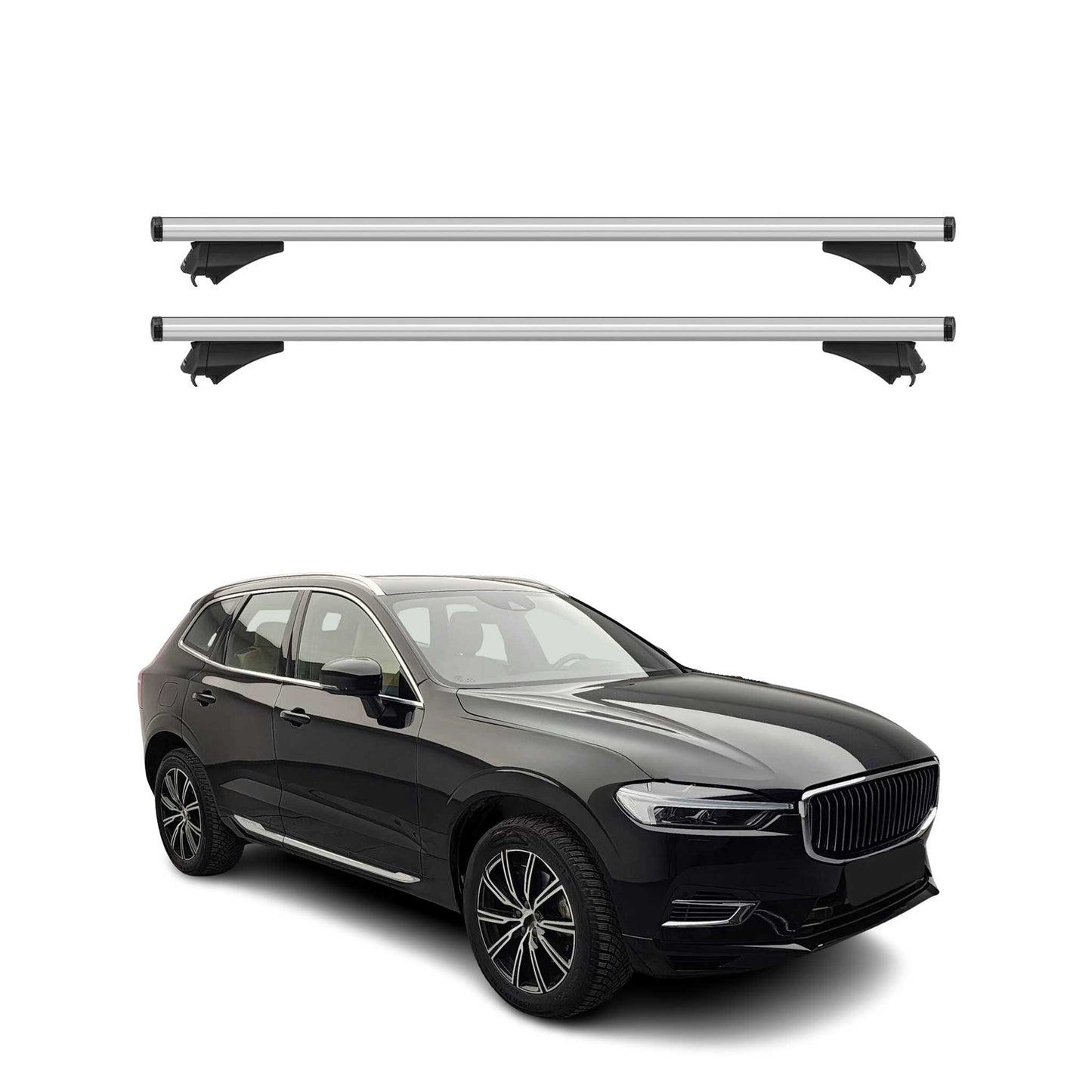 2018-2026 Volvo XC60 Roof Rack Cross Bars Silver