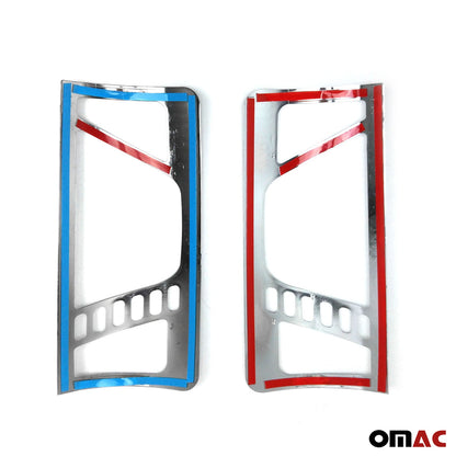OMAC Trunk Tail Light Trim Frame for Ford Transit Connect 2010-2013 Chrome Silver 2x 2622101