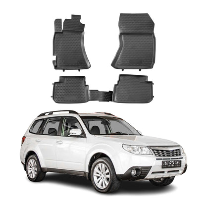 2009-2013 Subaru Forester 2.5 XT Floor Mats Liners Full Set All Weather Black
