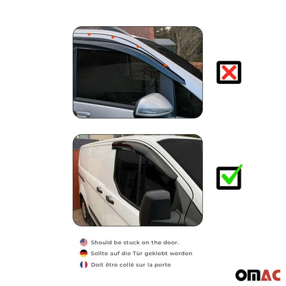 2004-2009 Mercedes E Class W211 Sedan Window Visor Vent Rain Deflector 4Pcs Smoke
