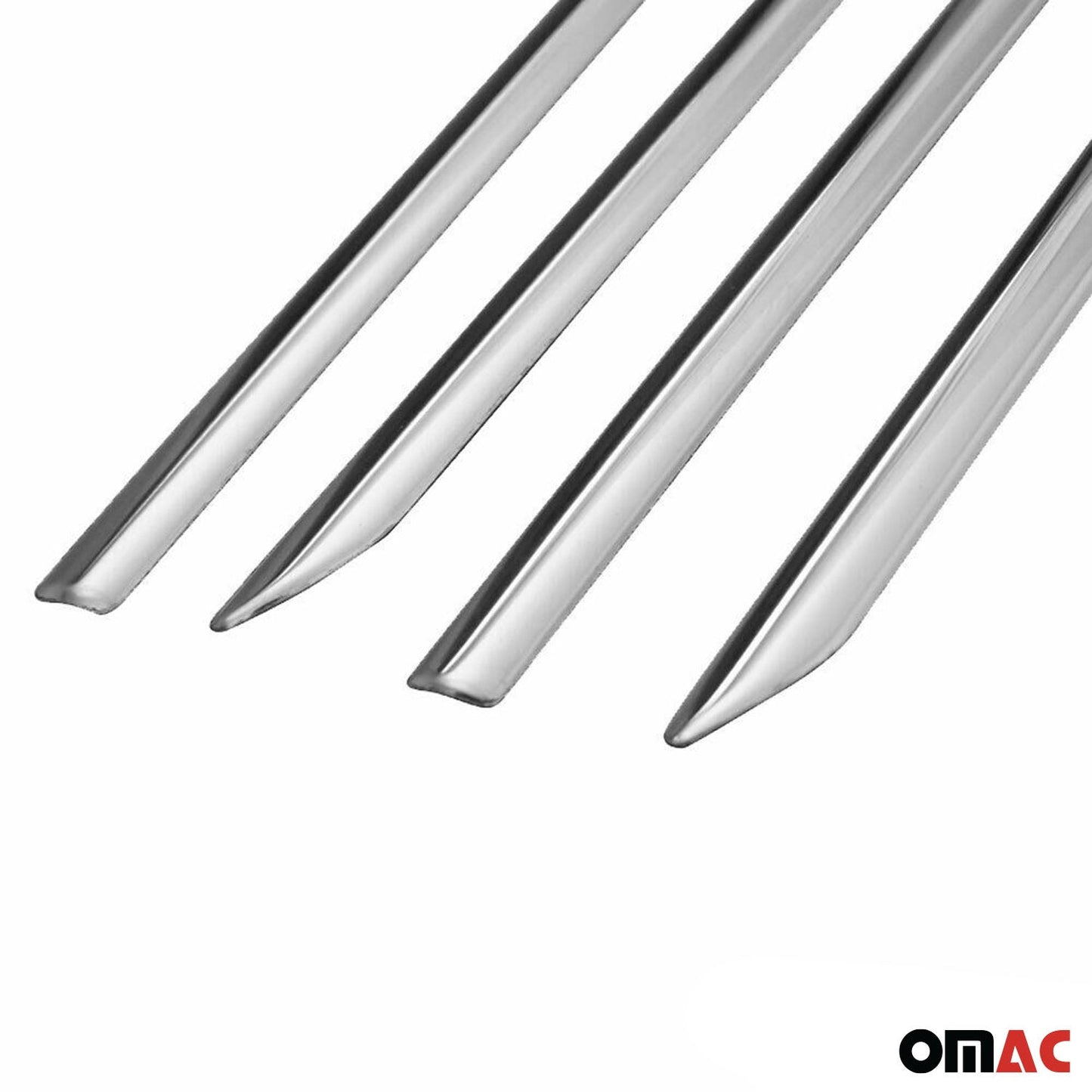 OMAC Side Door Molding Trim Skirt Garnish for Audi Q5 2009-2017 Steel Silver 4x U001784