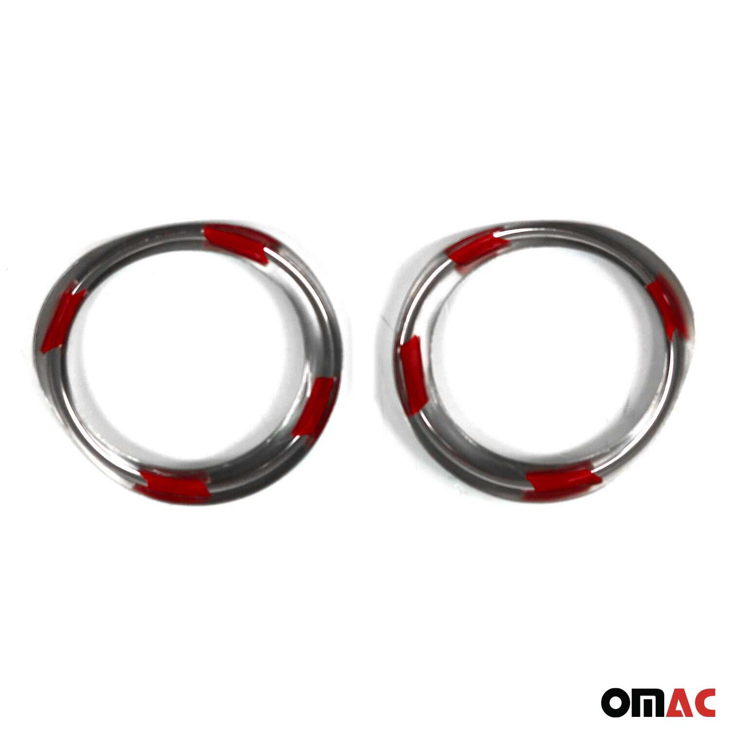 OMAC Fog Light Lamp Bezel Cover for Toyota C-HR 2018-2022 Steel Silver 2 Pcs 7028103