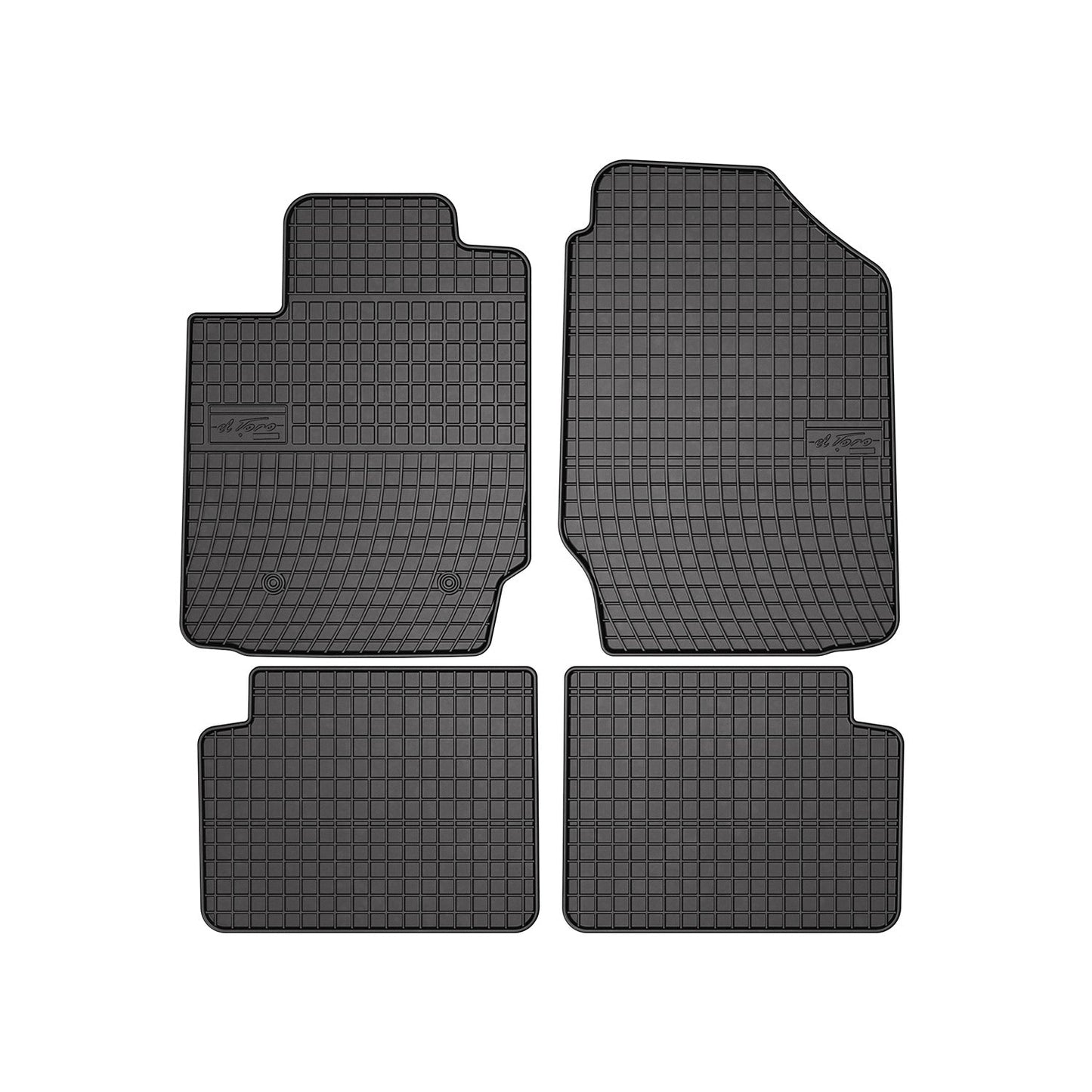 OMAC OMAC Floor Mats Liner for Toyota Corolla 2003-2008 Black Rubber All-Weather 4Pcs '7001484