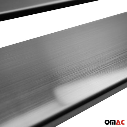 OMAC Door Sill Scuff Plate Scratch Protector for Ford Focus Steel Silver Edition 4x U018923