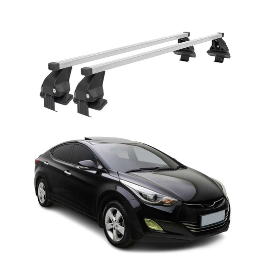 2011-2016 Hyundai Elantra Sedan Roof Rack Cross Bars Silver