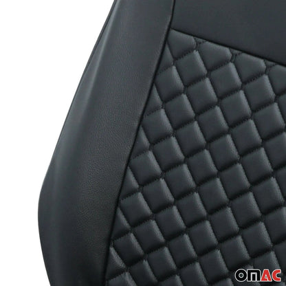 2014-2025 RAM ProMaster Leather Front Car Seat Covers Protector Black