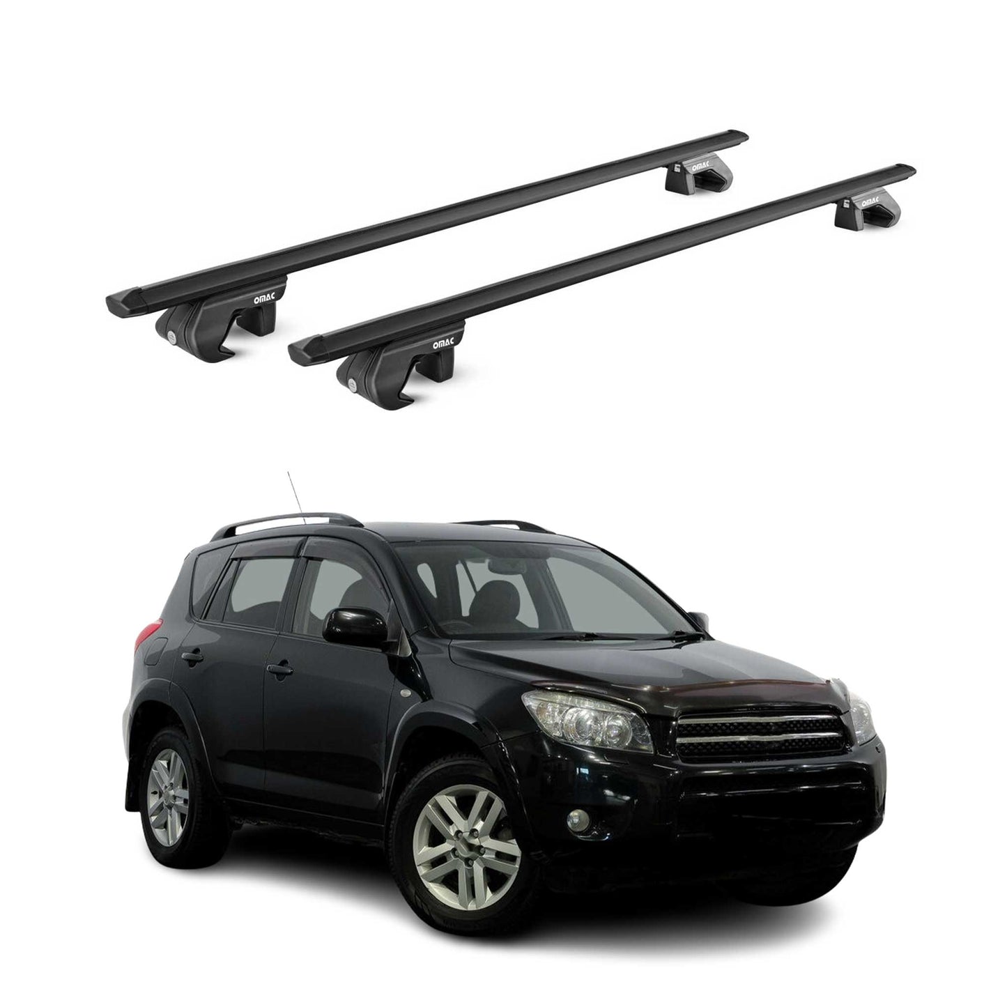 2006-2012 Toyota RAV4 Roof Rack Cross Bars Black