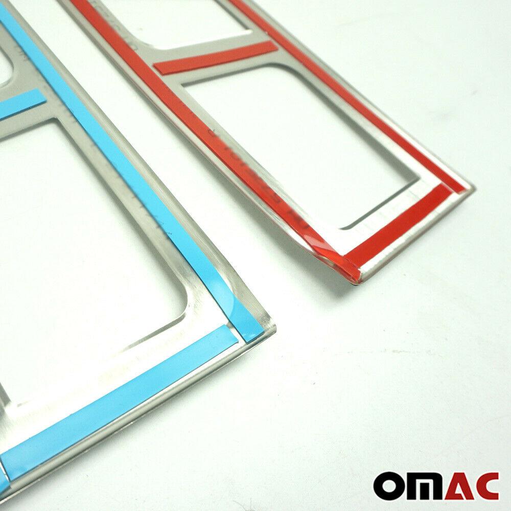 OMAC Trunk Tail Light Trim Frame for Citroen Berlingo 2008-2012 Steel Silver 2 Pcs 5723101