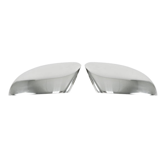 OMAC Side Mirror Cover Caps Fits VW Beetle 2012-2019 Steel Silver 2 Pcs U001744