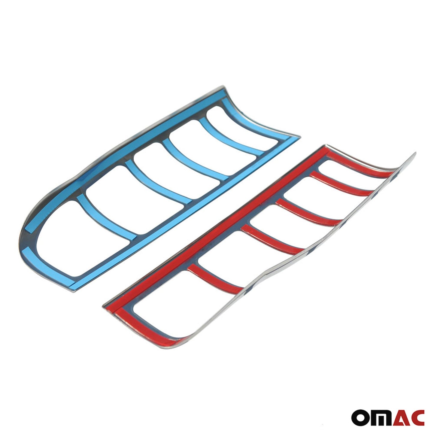 OMAC Trunk Tail Light Trim Frame for Ford Transit 2007-2014 Steel Dark 2 Pcs 2621101B