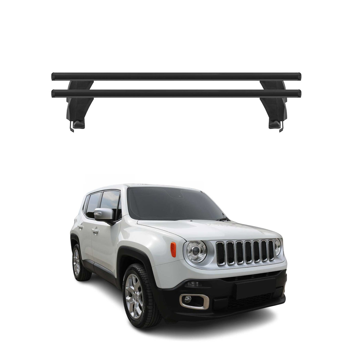 2015-2023 Jeep Renegade Roof Rack Cross Bars Black