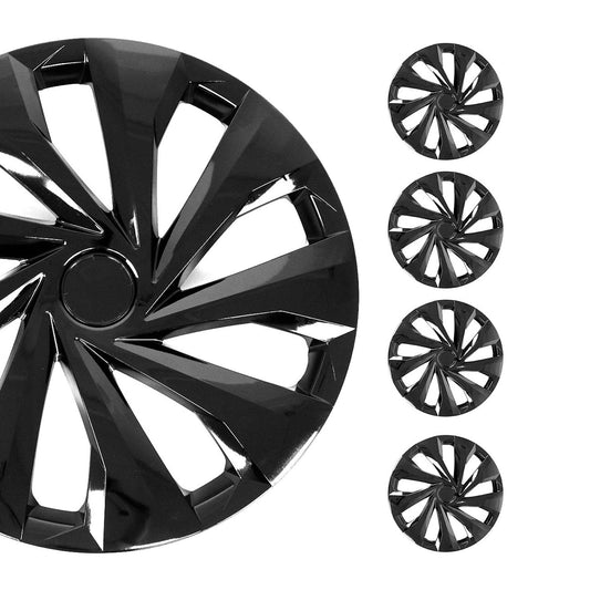 OMAC 15 Inch Wheel Rim Covers Hubcaps for Kia Black Gloss A046299