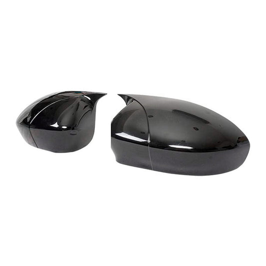 OMAC Side Mirror Cover Caps Fits for Ford Focus 2008-2011 Piano Black 2Pcs ABS 2607112PB