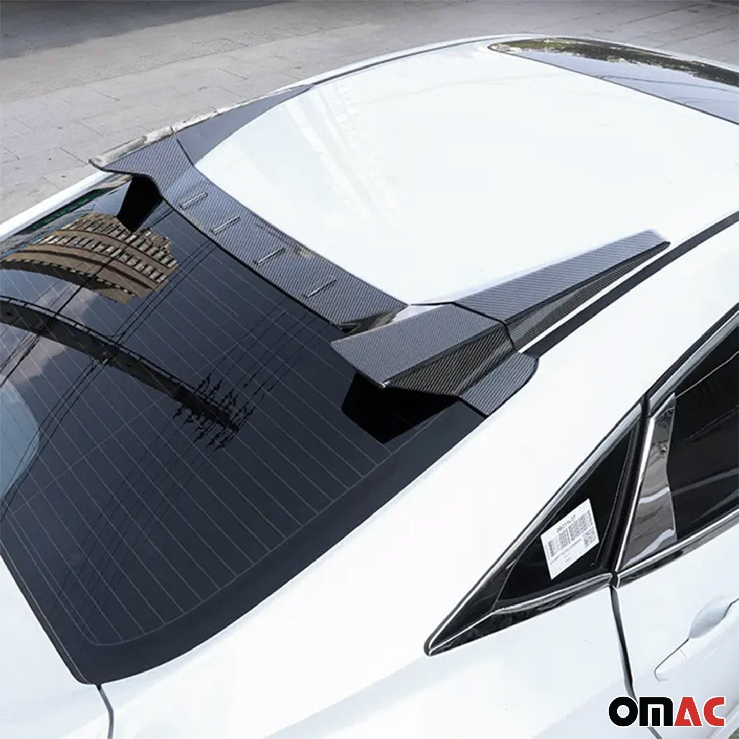 OMAC Roof Trunk Spoiler Wing for Honda Civic 2016-2021 3 Pcs 3413P502TR