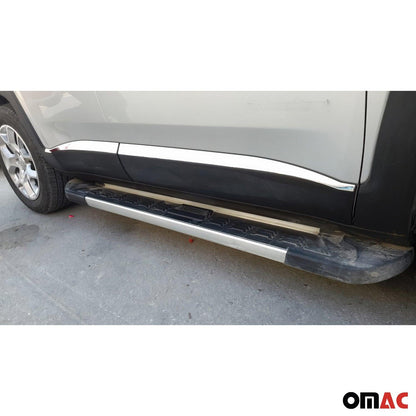 OMAC Side Door Molding Trim Skirt Garnish for Jeep Renegade 2015-2023 Steel Silver 4x 1708131