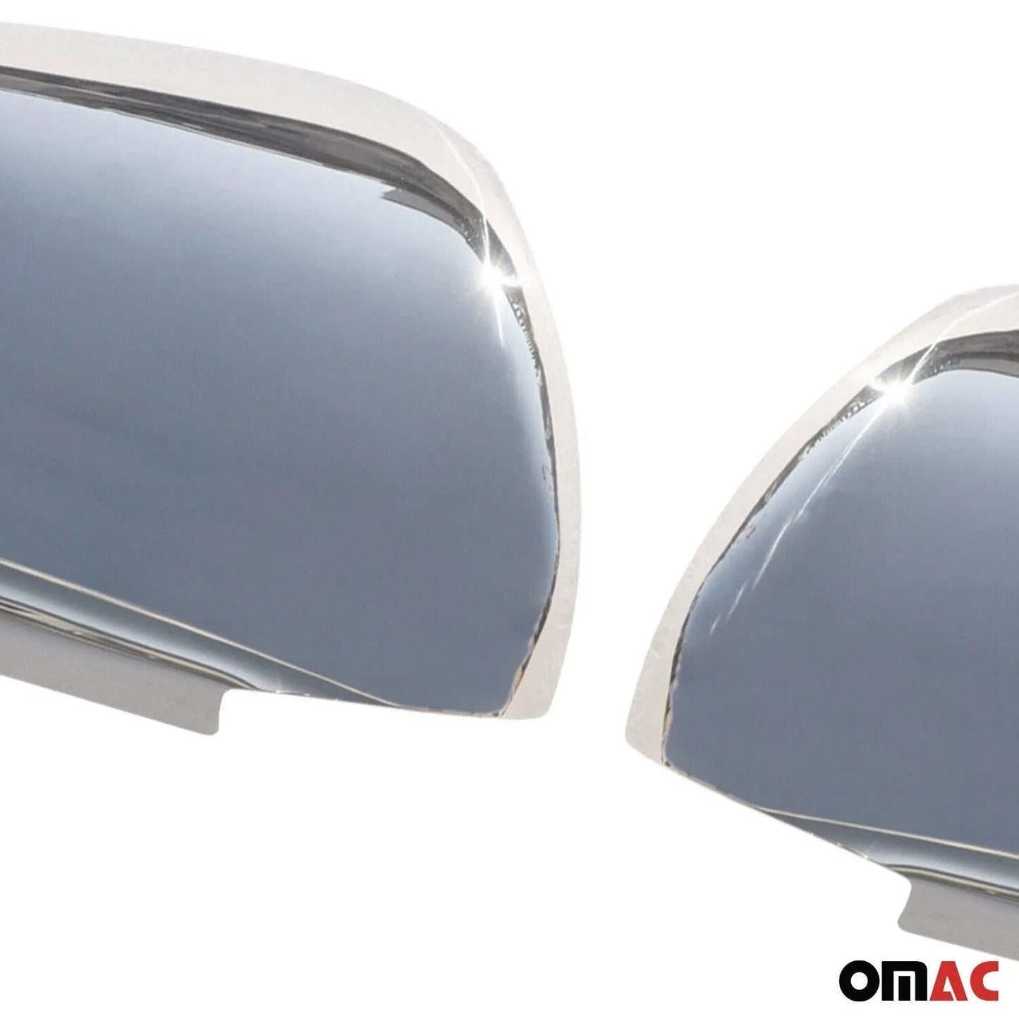 2003-2009 Toyota Land Cruiser Prado Side Mirror Cover Caps Stainless Steel Silver 2Pcs