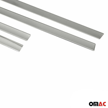 OMAC Universal Chrome Side Door Streamer Guard S.Steel Silver 4 Pcs. 96095-57