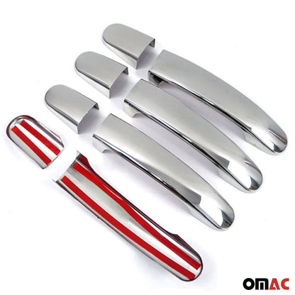 OMAC Car Door Handle Cover Protector for Ford Transit 250 2015-2024 Steel 8 Pcs U005909