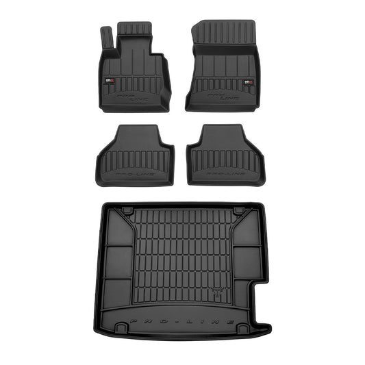 OMAC Premium 3D Floor Mats & Trunk Liner Set Black For BMW X4 (F26) 2014-2018 1224454-260