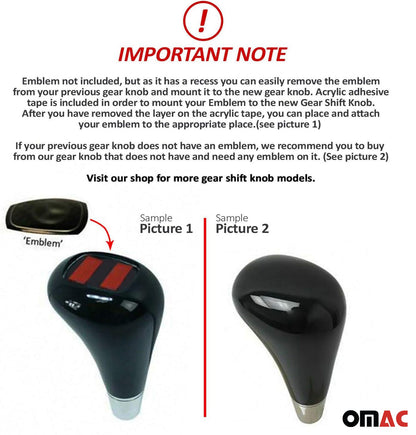 OMAC Piano Black Automatic Gear Shift Knob For Mercedes-Benz M-Class Without Emblem 4756502-PB