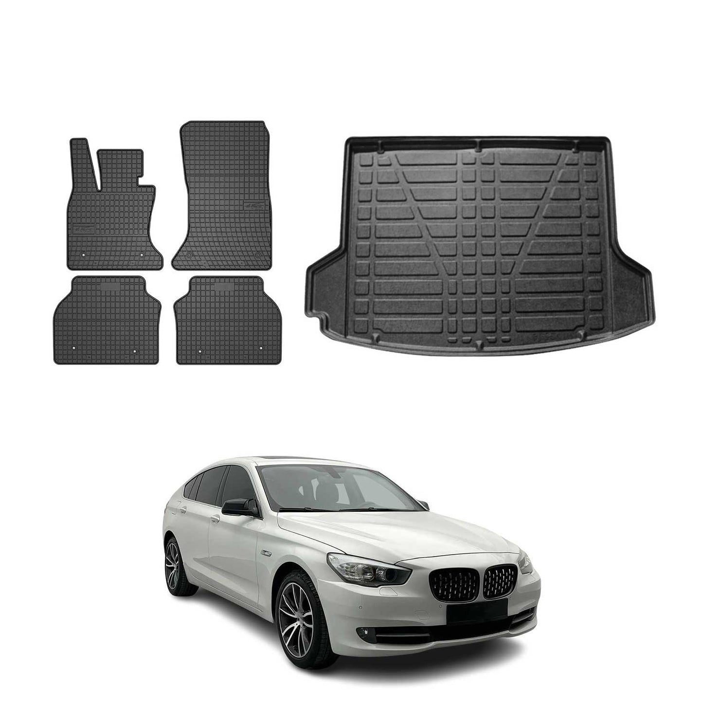 2010-2017 BMW 5 Series GT F07 Floor Mats & Cargo Liner Full Set All Weather