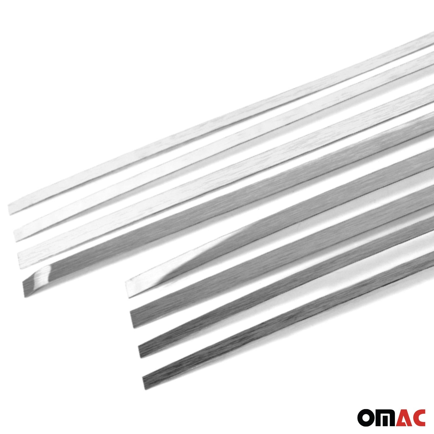 OMAC Fits MB E-Class W124 1986-1995 Brushed Chrome Side Door Sill Cover S.Steel 8 Pcs 4727DT091T