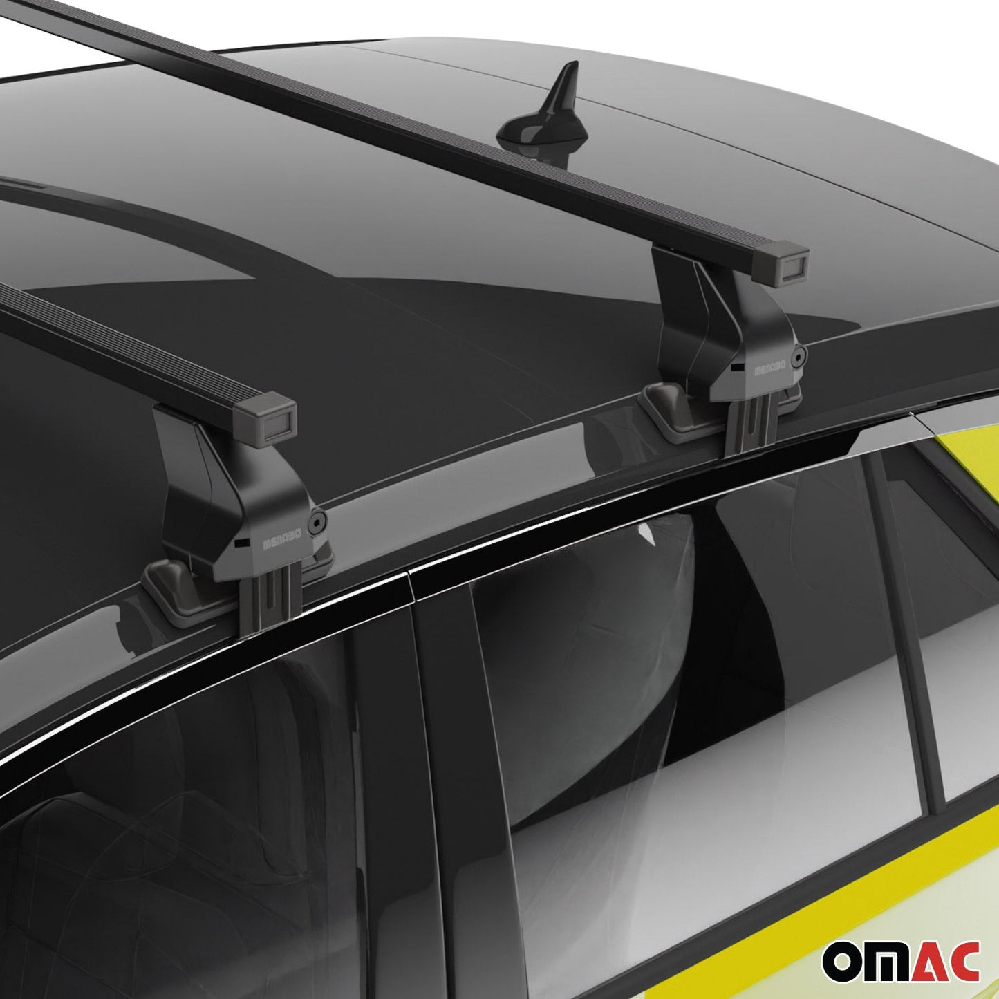 OMAC Smooth Roof Racks Cross Bars Luggage Carrier for Toyota Venza 2009-2015 Black 2x U026768