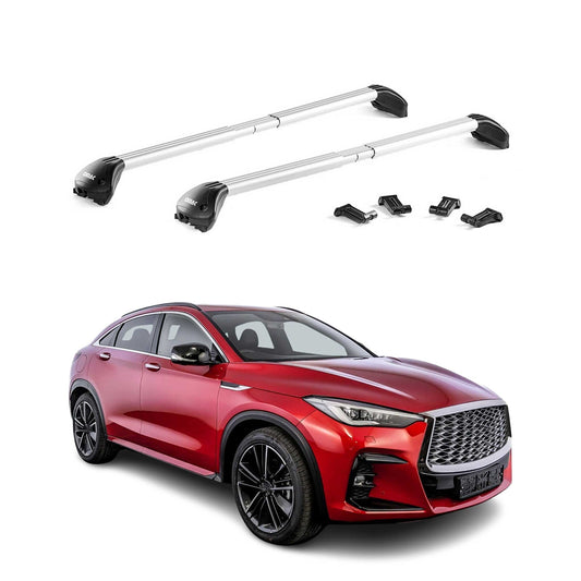 2022-2025 Infiniti QX55 Roof Rack Cross Bars Silver Luggage Carrier 2 Pcs
