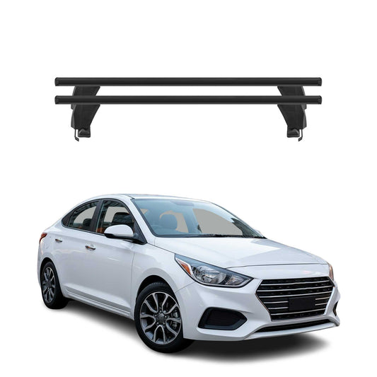 2018-2022 Hyundai Accent Roof Rack Cross Bars Black