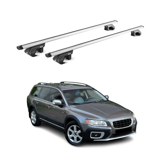 2008-2016 Volvo XC70 Roof Rack Cross Bars Silver