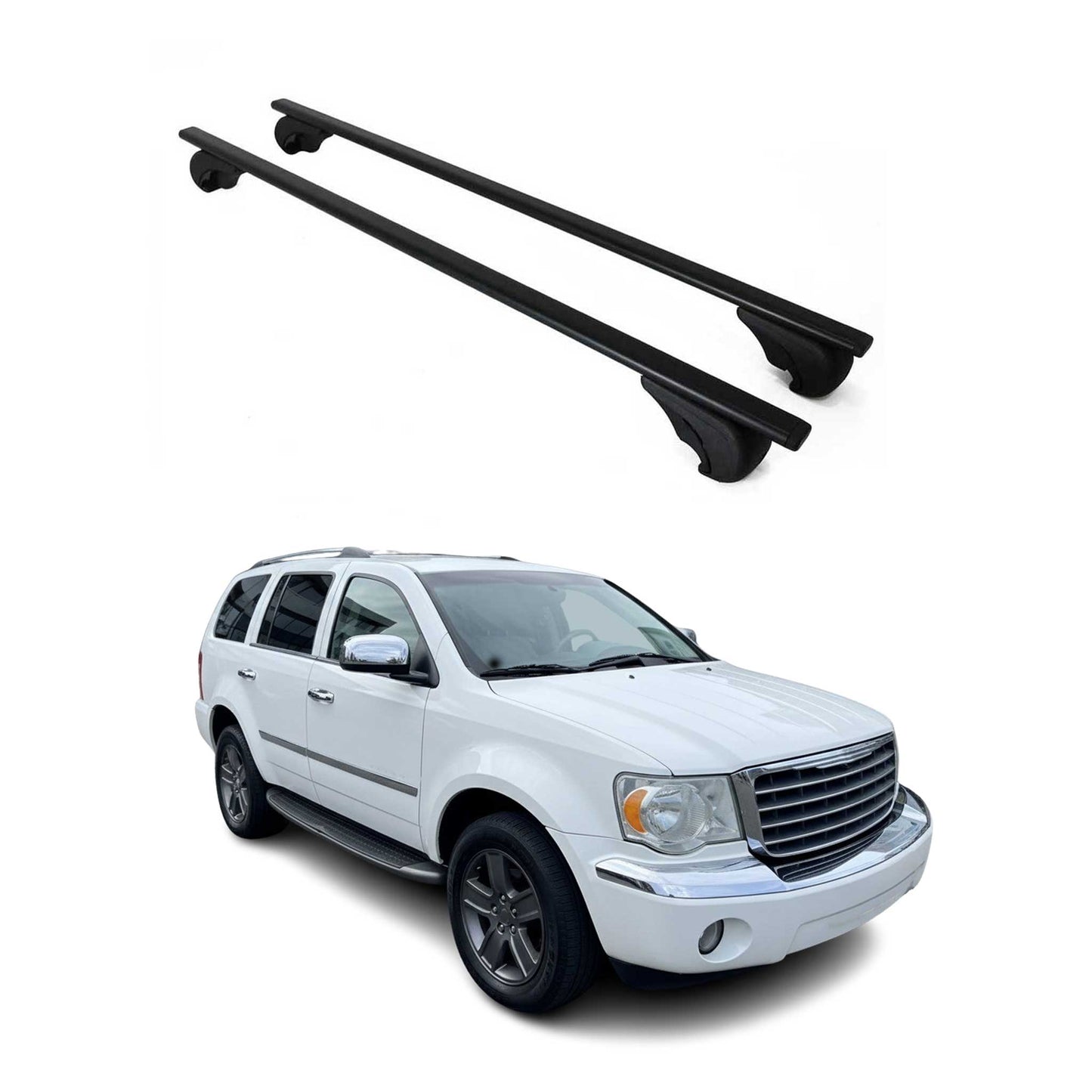 2007-2009 Dodge Durango Roof Rack Cross Bars Black