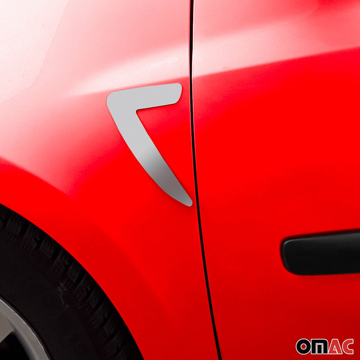 OMAC Chrome Side Marker Fender Vent Trim Cover for Sedan SUV Hatchback Coupe Trucks U021082