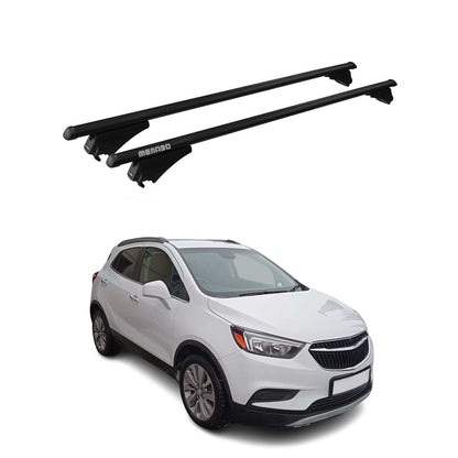 Top Roof Racks Cross Bars for Buick Encore 2013-2022 Black Aluminium 2Pcs