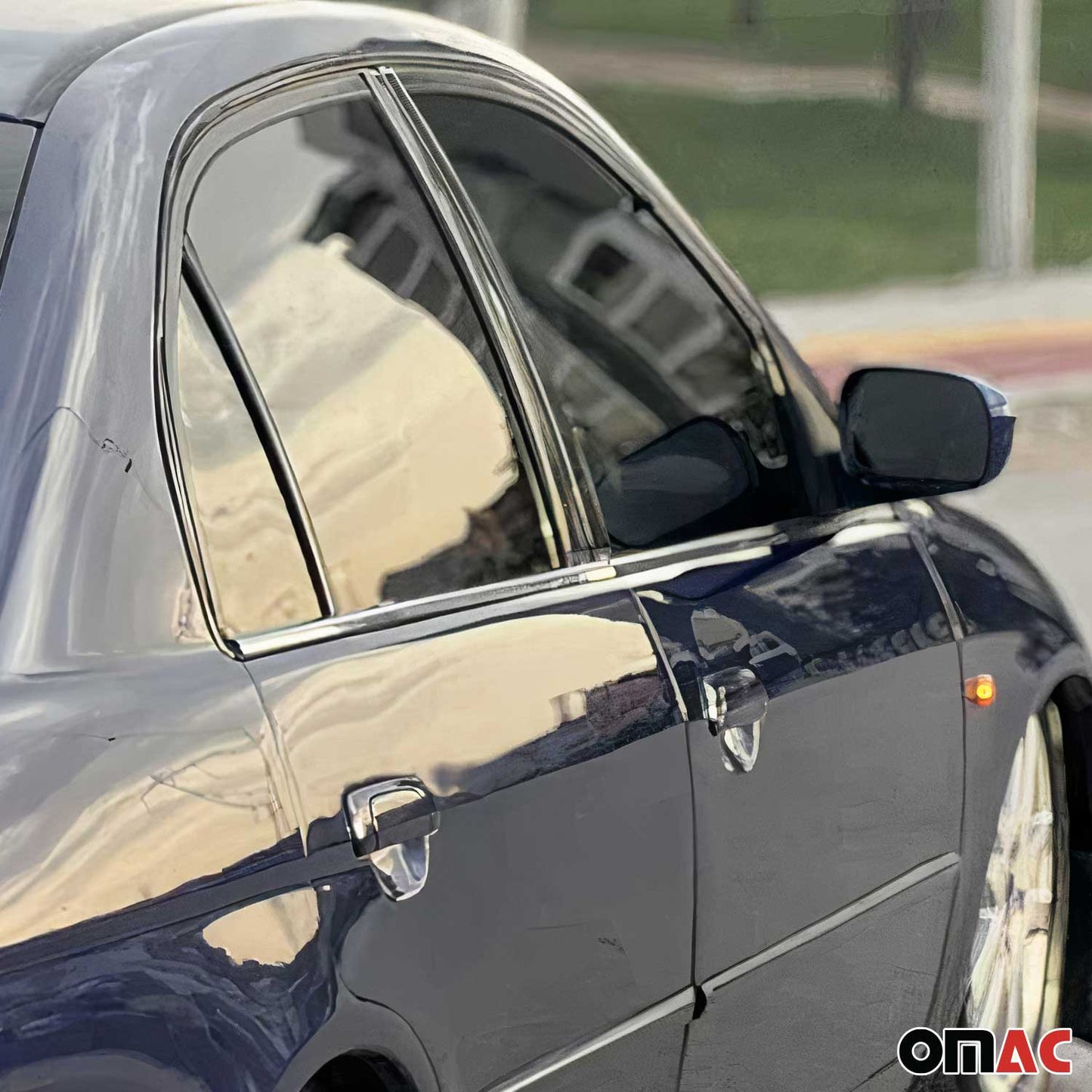 2001-2005 Honda Civic Sedan Window Molding Trim Streamer Stainless Steel