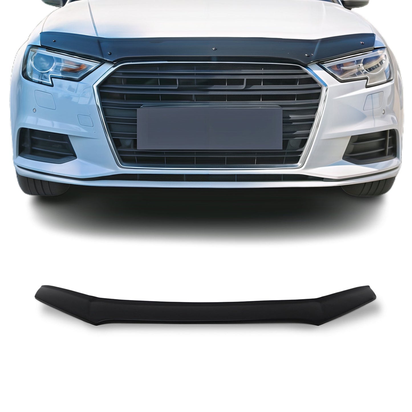 2012-2020 Audi A3 8V Front Bug Shield Hood Deflector 1 Pc Smoke