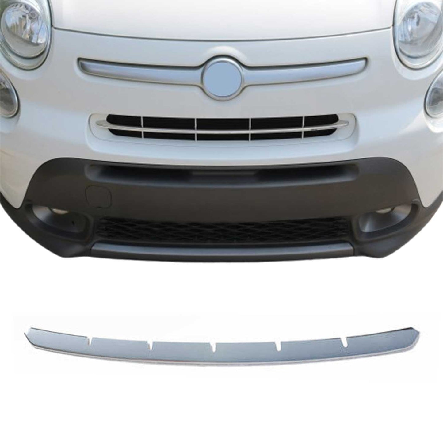 2016-2018 Fiat 500X Front Bumper Trim Molding Stainless Steel Silver 1 Pc
