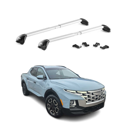 2022-2026 Hyundai Santa Cruz Roof Rack Cross Bars Silver Luggage Carrier 2 Pcs