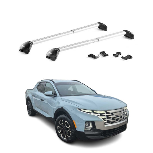 2022-2026 Hyundai Santa Cruz Roof Rack Cross Bars Silver Luggage Carrier 2 Pcs