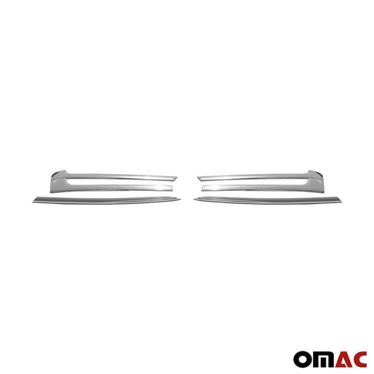 OMAC Front Bumper Grill Trim Molding for VW T5 Transporter 2010-2015 Steel Silver 4x 7530081