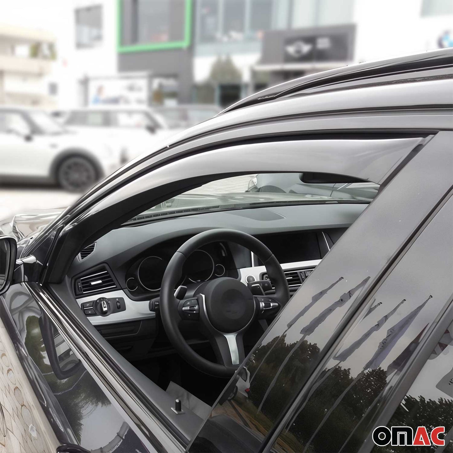 2011-2016 BMW 5 Series F10 F11 Window Visor Vent Rain Deflector 2Pcs Smoke