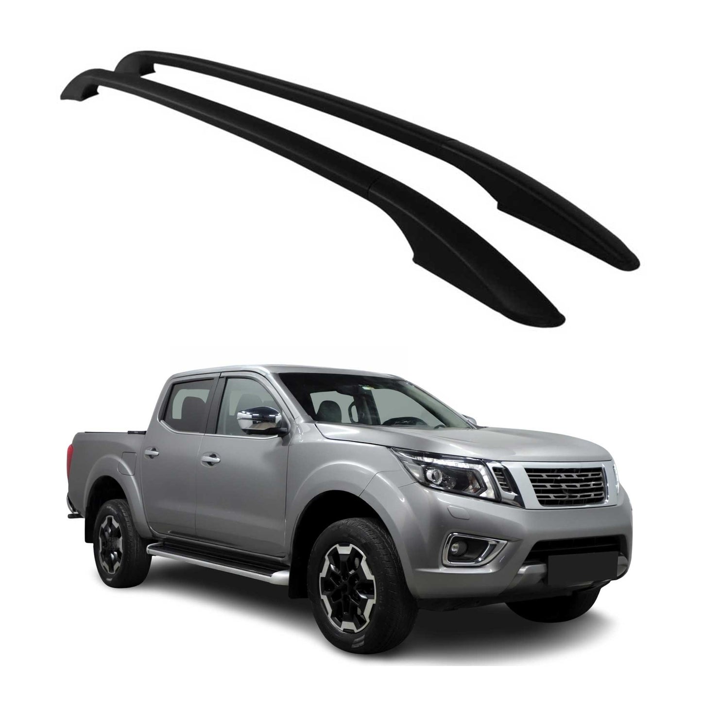 2014-2024 Nissan Navara D23 Roof Rack Rails Side Rails Black