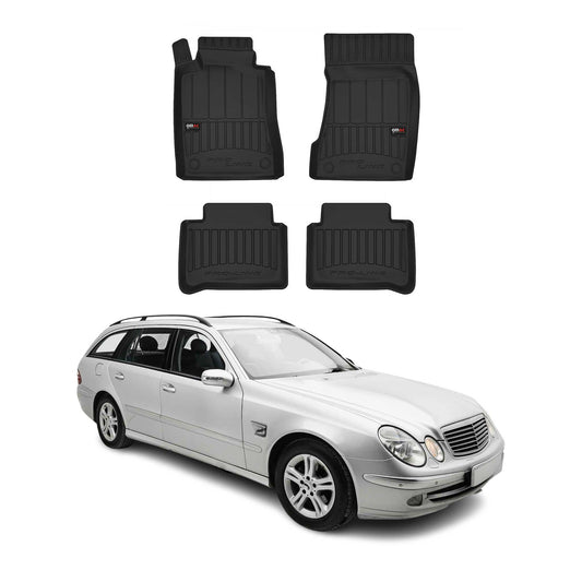 2004-2009 Mercedes E Class W211 S211 Premium Floor Mats Liners Full Set All Weather Heavy Duty Black
