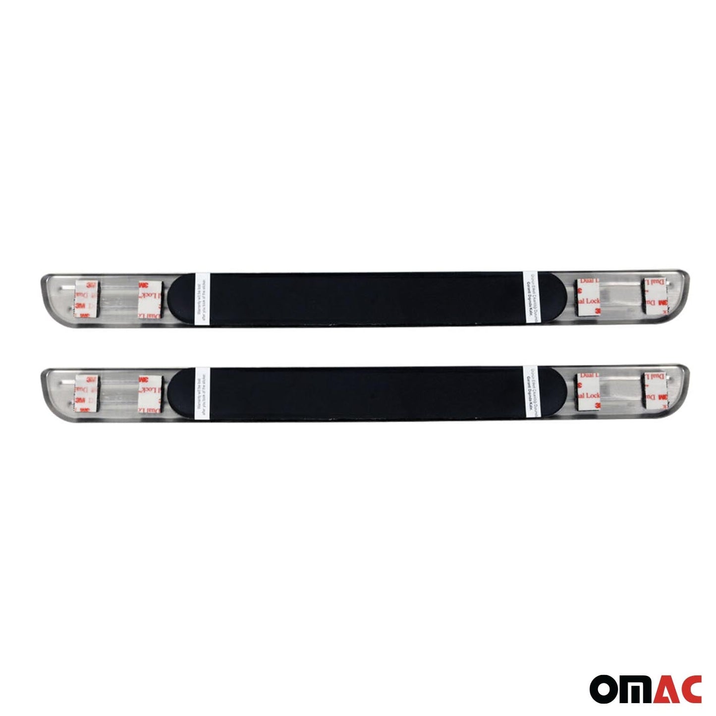 OMAC Fits BMW 3 Series F30 2012-2018 S.Steel Brushed Chrome LED Door Sill Cover 2 Pcs 12049696090ST