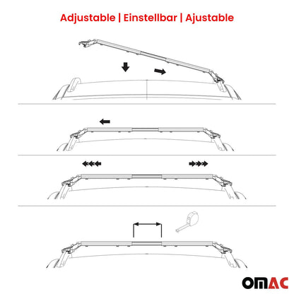 2022-2024 Audi Q4 e-tron Roof Rack Cross Bars Silver