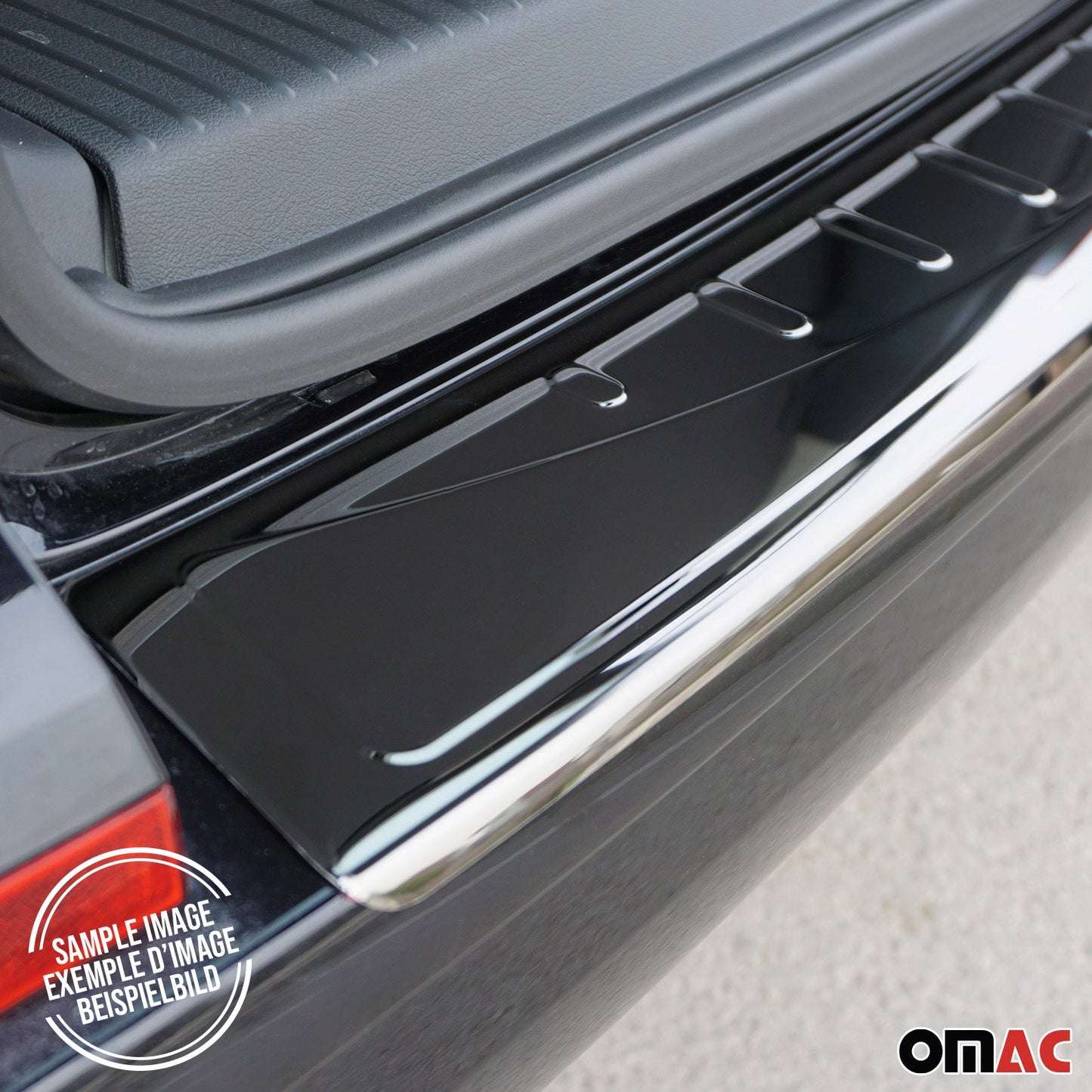 OMAC Rear Bumper Sill Cover Protector for Nissan Rogue Sport 2017-2020 Steel Dark 1Pc 5023093B