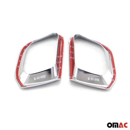 OMAC Fog Light Lamp Bezel Cover for Jeep Cherokee 2014-2023 Silver 2 Pcs 1701103U