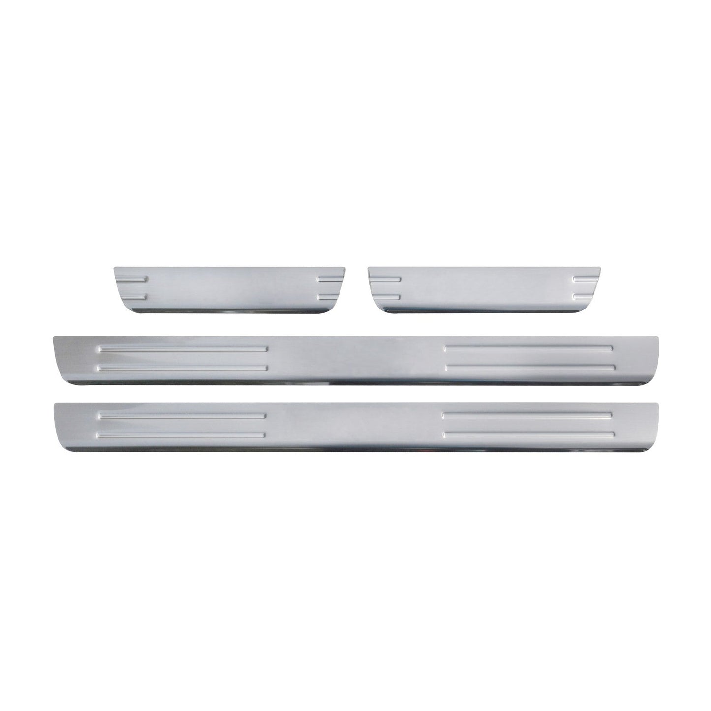 OMAC Door Sill Scuff Plate Scratch Protector for Mitsubishi Lancer Silver 4Pcs Steel '4902091